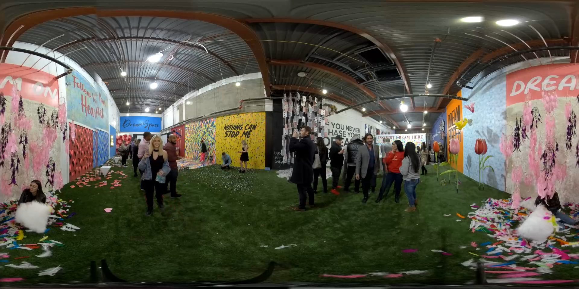 Tradeshow image, featuring an art exhibit