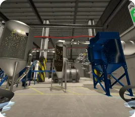 VR training simulation for manufacturing
