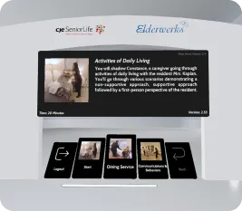 VR training simulation for healthcare