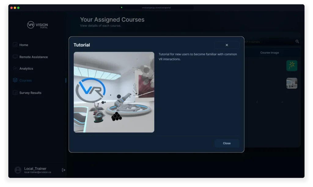 Vision Portal Courses