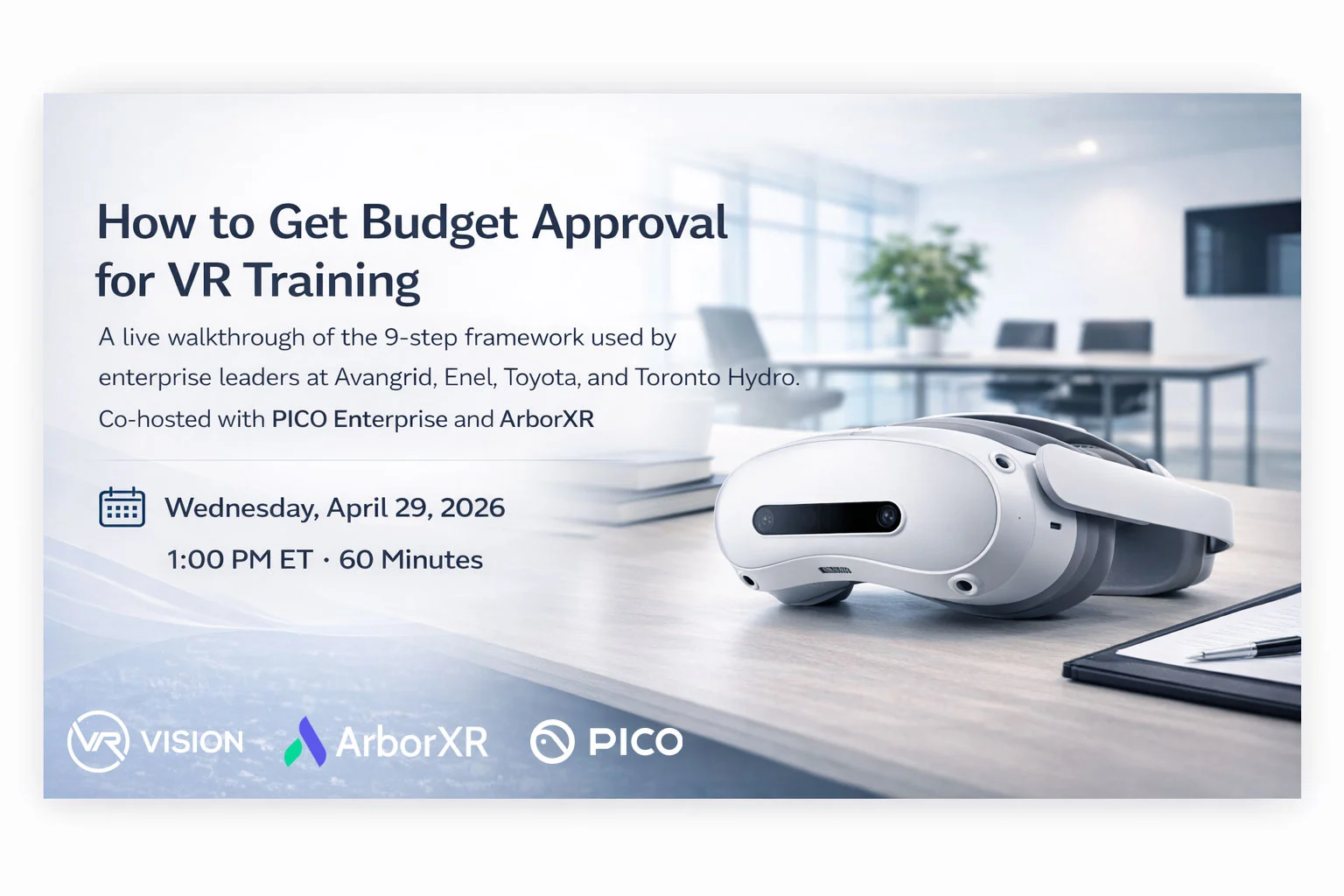 How to Get Budget Approval for VR Training — Live Webinar