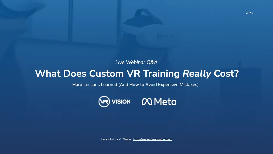 What Does VR Training Really Cost? | Free Webinar with Meta + VR Vision
